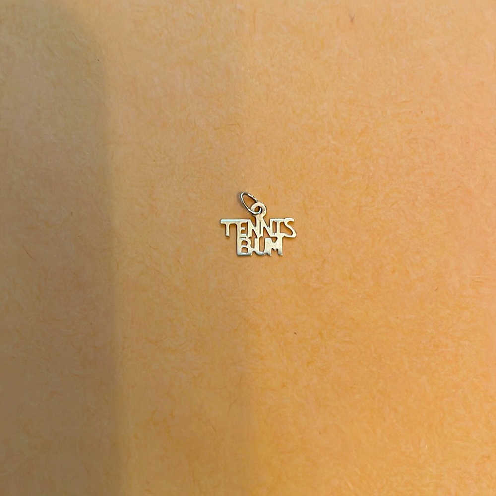Real gold Tennis Bum charm for bracelet or necklace